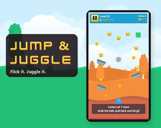 Jump & Juggle - Flick the ball. Keep it in the air.